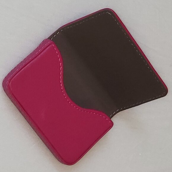 Hot Pink Cardholder Card Wallet Magnetic Flap Closure - Picture 1 of 5